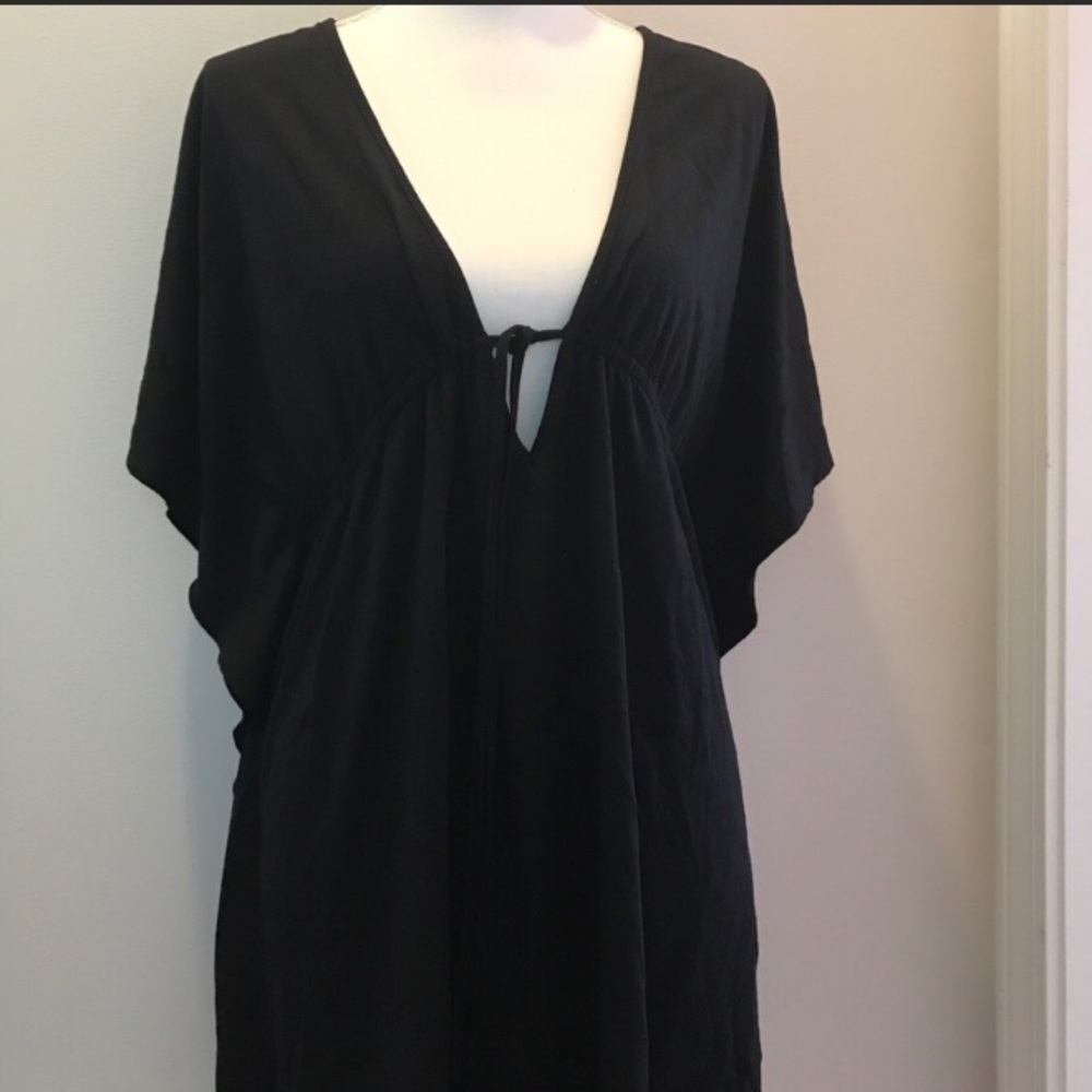 Black Old Navy caftan swim cover up